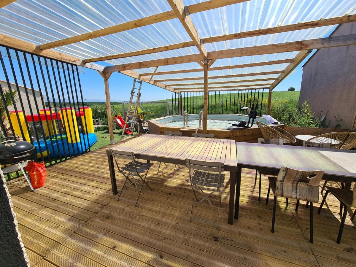 Villa Avec Piscine Sans Vis-A-Vis Caux-et-Sauzens Exterior foto